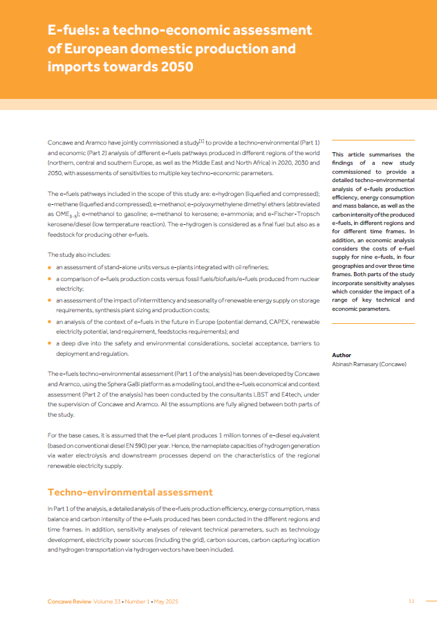 E-fuels: a techno-economic assessment of European domestic production and imports towards 2050