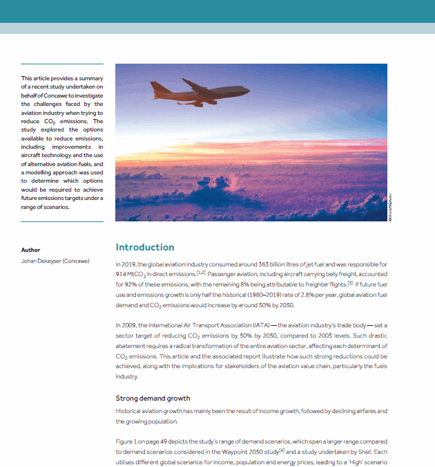 Technologies and fuels for decarbonising global aviation—the opportunities and challenges