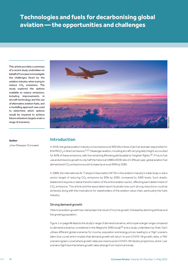 Technologies and fuels for decarbonising global aviation—the opportunities and challenges
