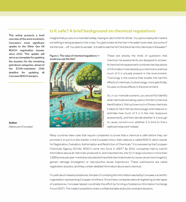 Cleaning up the data: Concawe’s first environmental update to the REACH dossiers since 2010
