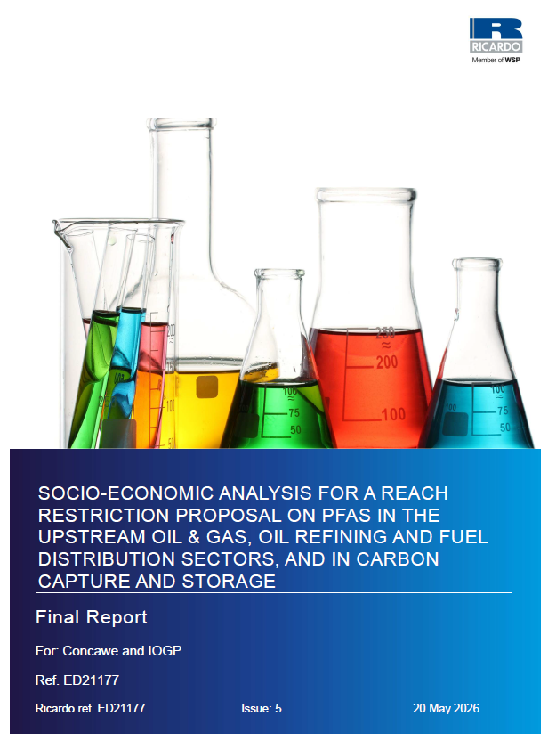 Socio-Economic Analysis for a Reach Restriction Proposal on PFAS in the Upstream Oil & Gas, Oil Refining and Fuel Distribution Sectors, and in Carbon Capture and Storage