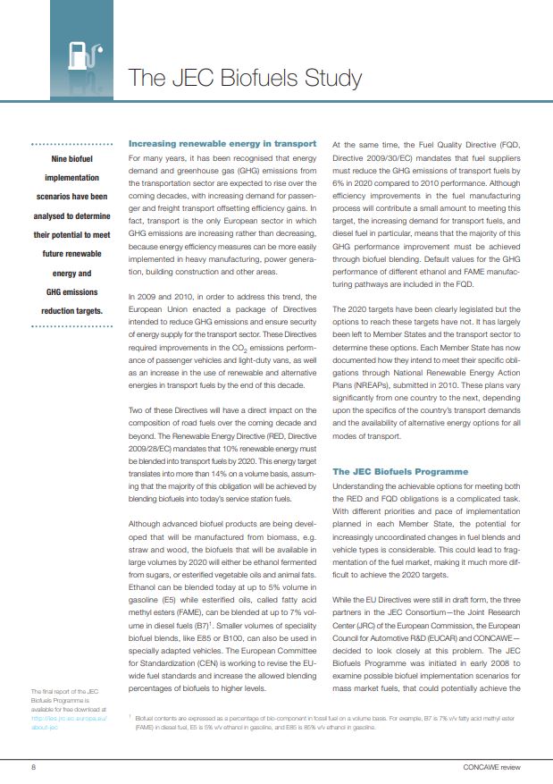 The JEC Biofuels Study