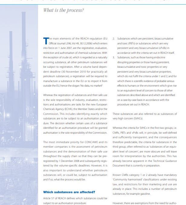 The authorisation of substances under REACH