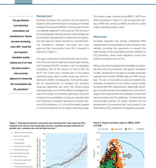 Validation of a simulation model for the assessment of CO2 emissions of passenger cars under real-world conditions