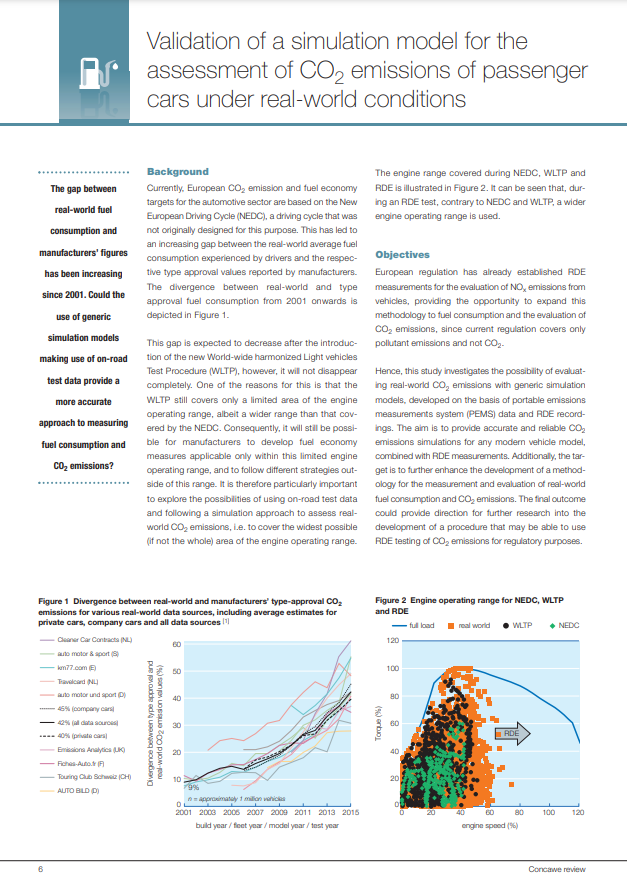 Validation of a simulation model for the assessment of CO2 emissions of passenger cars under real-world conditions