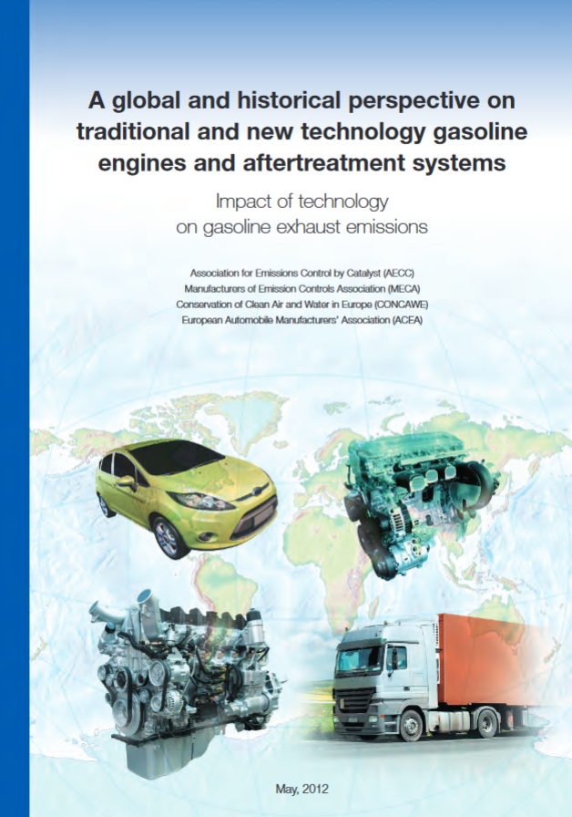 A global and historical perspective on traditional and new technology gasoline engines and aftertreatment systems