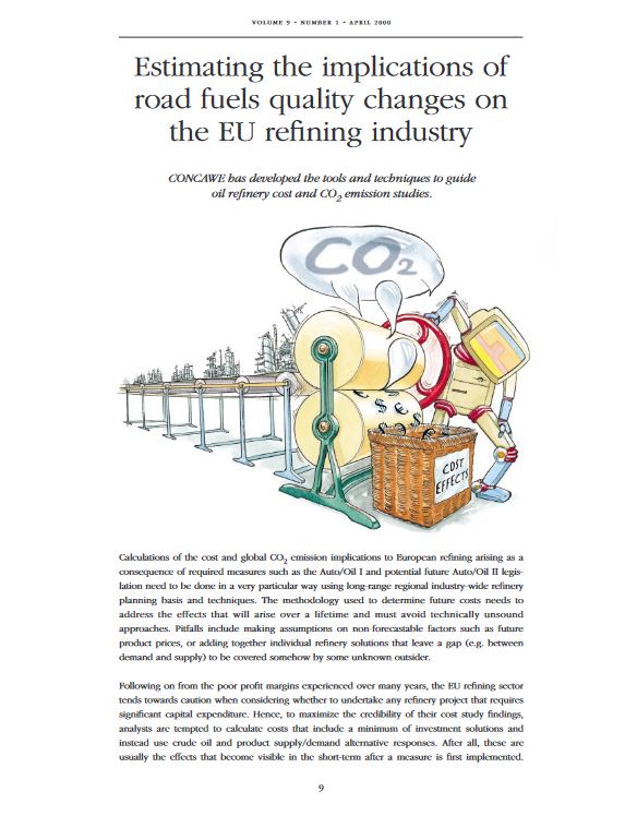 Estimating the implications of road fuels quality changes on the EU refining industry