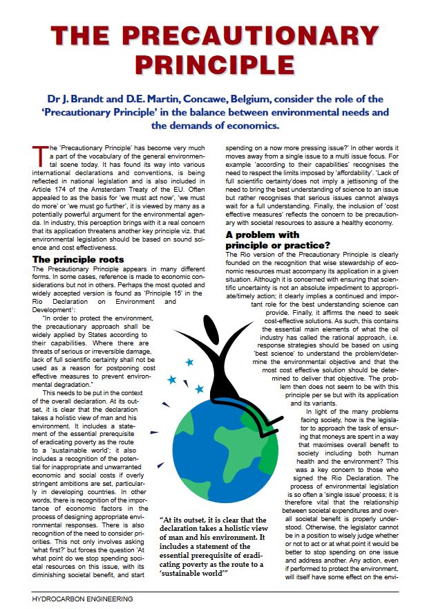 The Precautionary Principle