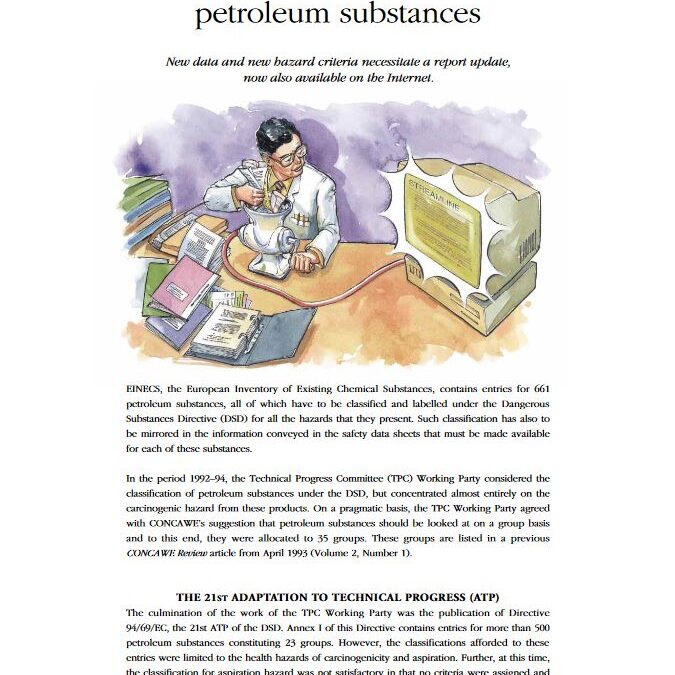 Reclassification of petroleum substances