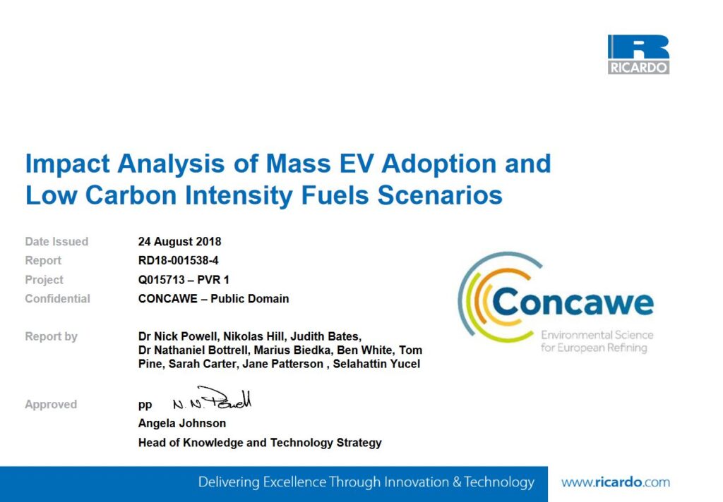 Impact Analysis of Mass EV Adoption and Low Carbon Intensity Fuels Scenarios