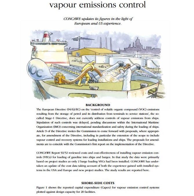 Cost-effectiveness of marine vapour emissions control