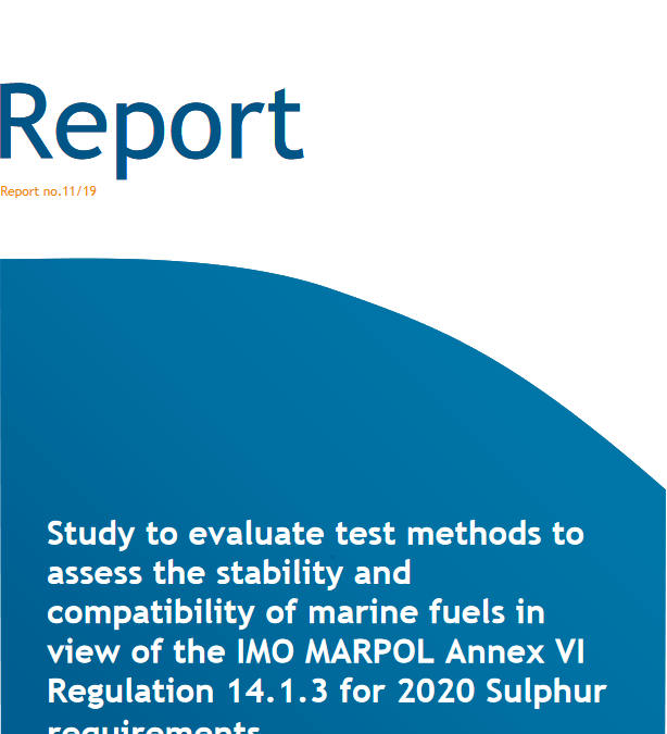 Study to evaluate test methods to assess the stability and compatibility of marine fuels in view of the IMO PARPOL Annex VI Regulation 14.1.3 for 2020 Sulphur requirements