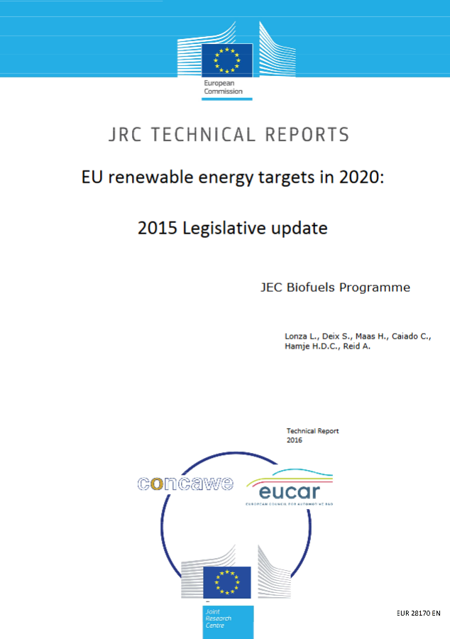 EU renewable energy targets in 2020: 2015 legislative update