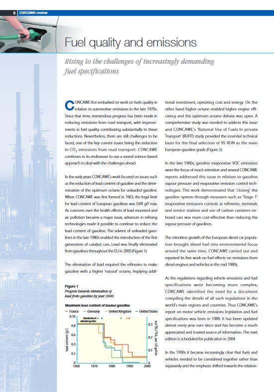 Fuel quality and emissions