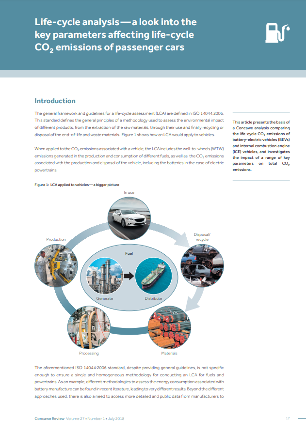 Life-cycle analysis – a look into the key parameters affecting life-cycle CO2 emissions of passengers cars