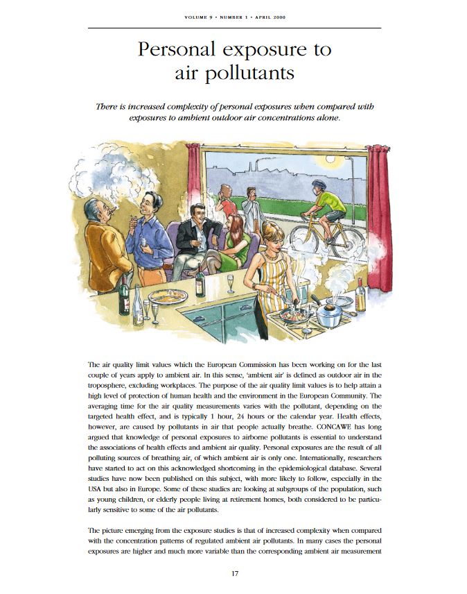 Personal exposure to air pollutants
