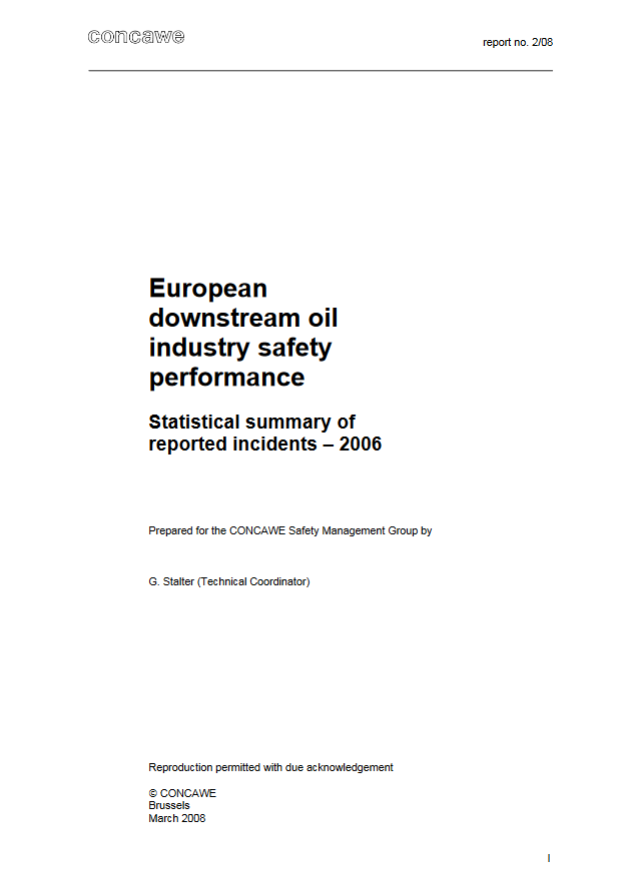 European downstream oil industry safety performanceStatistical summary of reported incidents – 2006