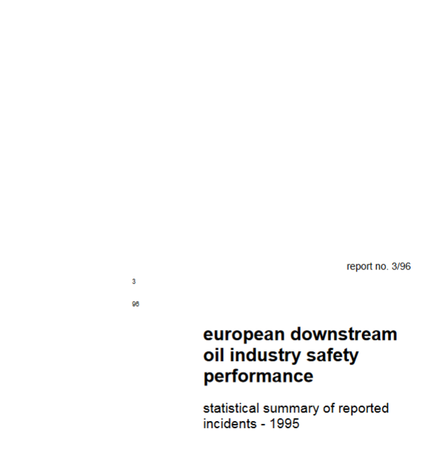 European Downstream Oil Industry Safety Performance