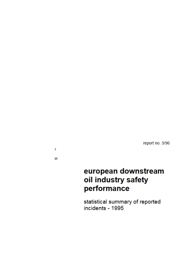 European Downstream Oil Industry Safety Performance