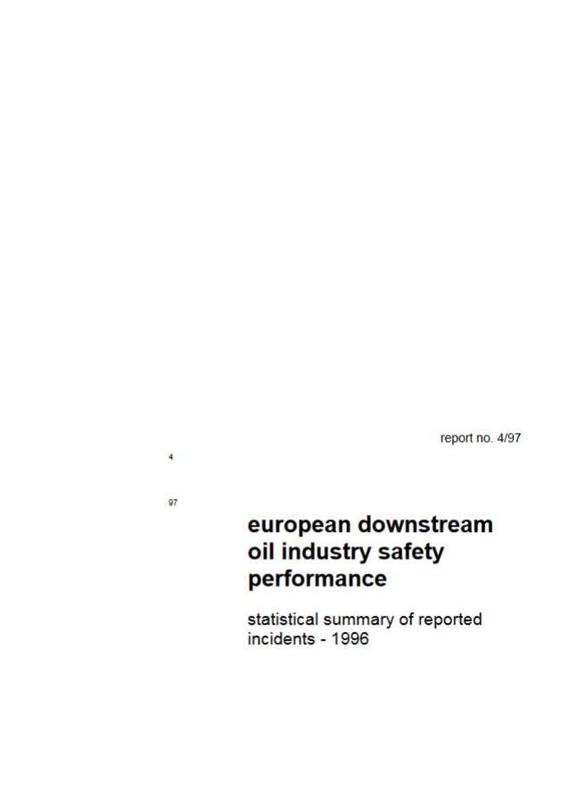 European Downstream Oil Industry Safety Performance
