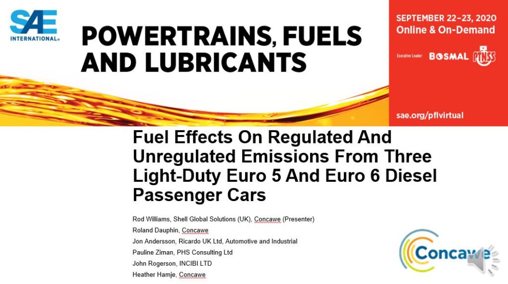 Fuel Effects On Regulated And Unregulated Emissions From Three Light-Duty Euro 5 And Euro 6 Diesel Passenger Cars