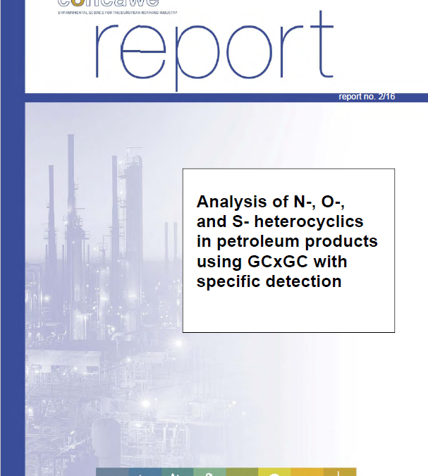 Analysis of N-, O-, and S- heterocyclics in petroleum products using GCxGC with specific detection