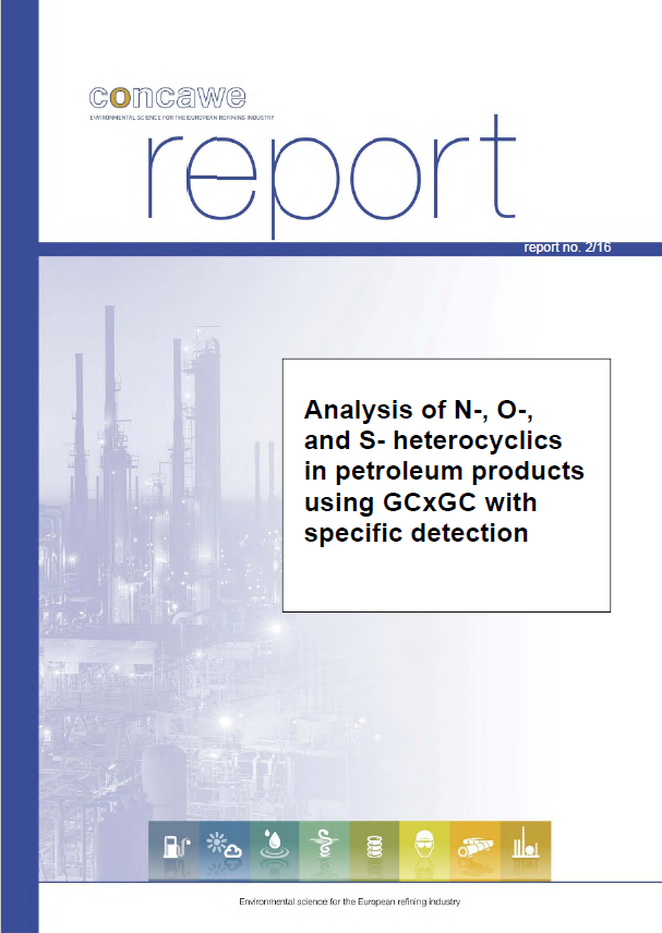 Analysis of N-, O-, and S- heterocyclics in petroleum products using GCxGC with specific detection