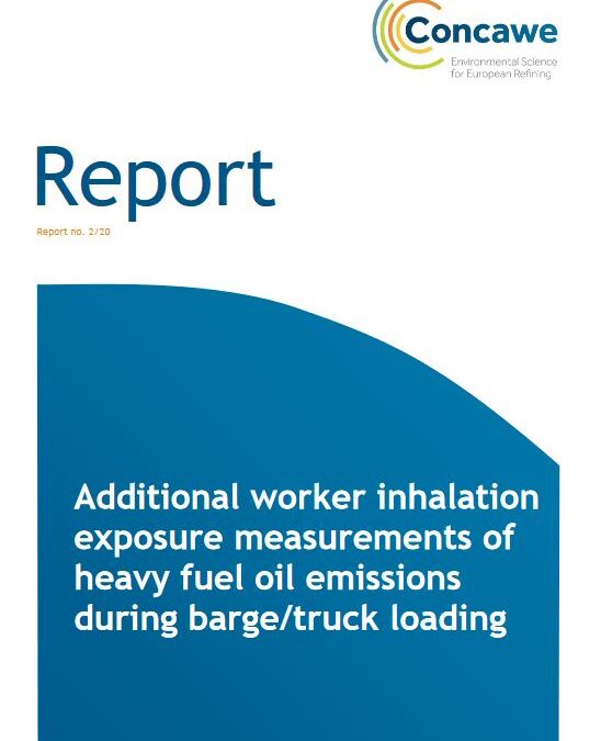 Additional worker inhalation exposure measurements of heavy fuel oil emissions during barge/truck loading